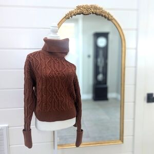 Paige turtleneck sweater with shoulder cutout, size small